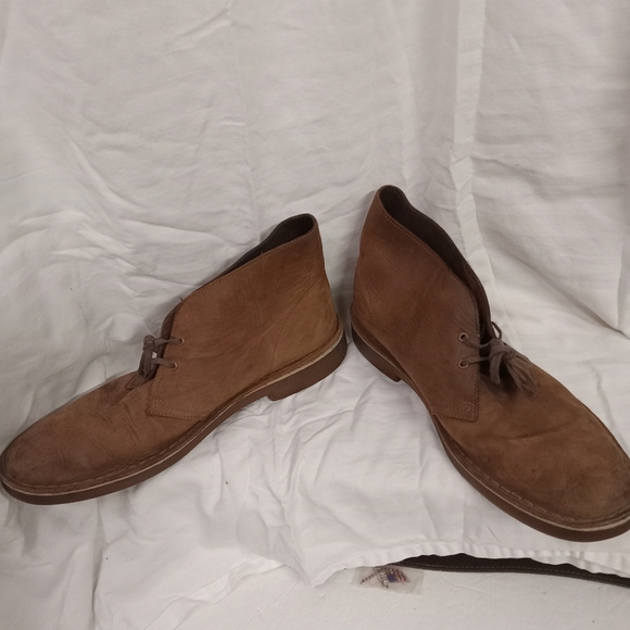 Clarks Boots Chukka Ankle  Suede Leather Brown Size 12 main image 7